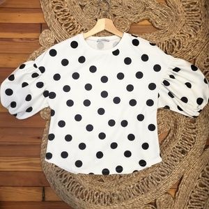 Zara polka dot top